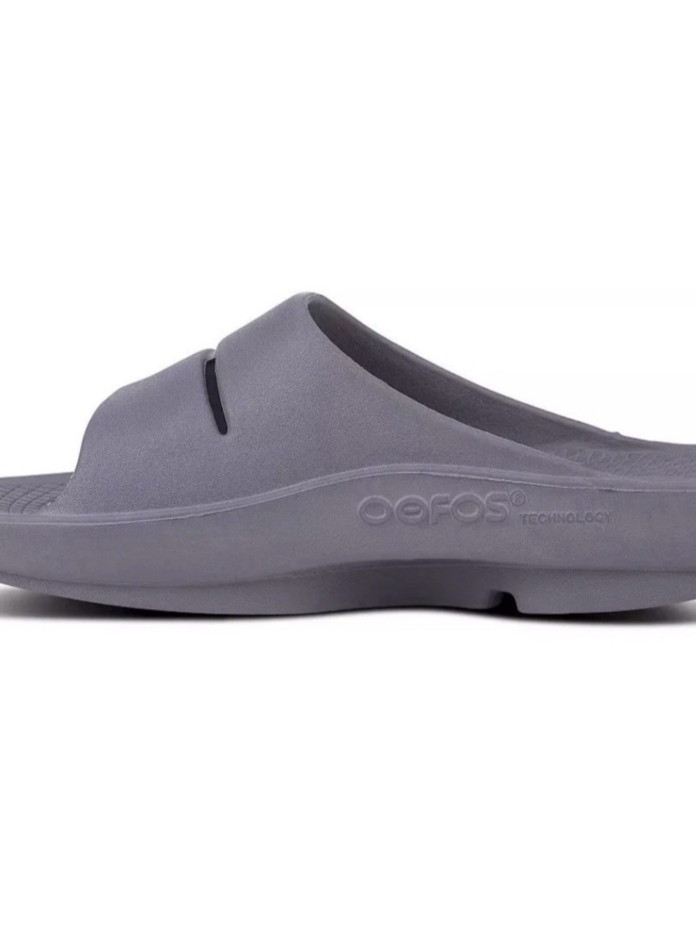 OOFOS OOAHH Women's size 8 Men 6 Platform Comfort Slide Sandals Slate Gray Shoes